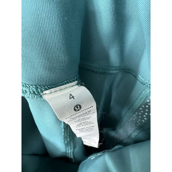 Lululemon Chase The Pace Aqua 7/8 Running Leggings Size 4 B2364 - Picture 10 of 10